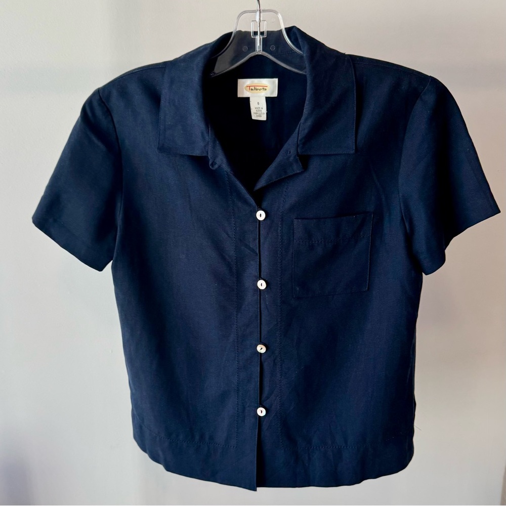 Navy Blue Short Sleeve Shirt